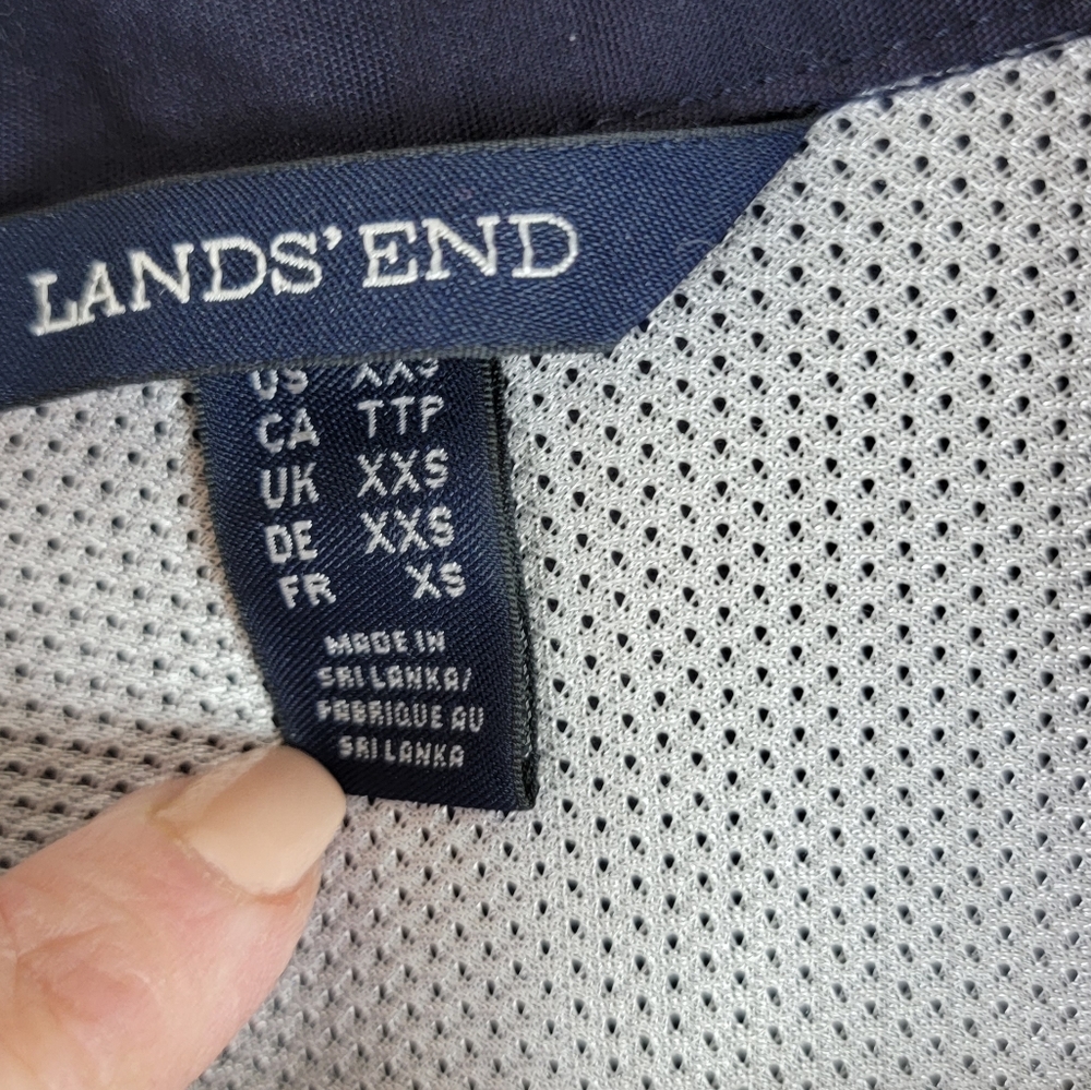 Lands End Navy Short Sleeve Unlined Cover Alls Women's Size XXS - Picture 8 of 16